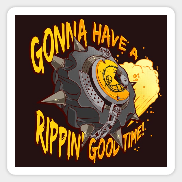 Rippin' Good Time Sticker by KJonesDesigns